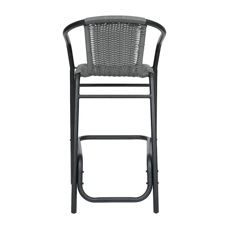 Tabourets de bar en rotin intérieur/extérieur, lot de 2