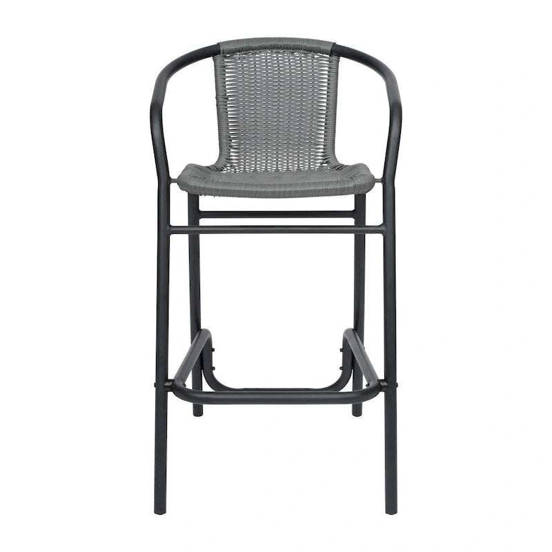 Tabourets de bar en rotin intérieur/extérieur, lot de 2