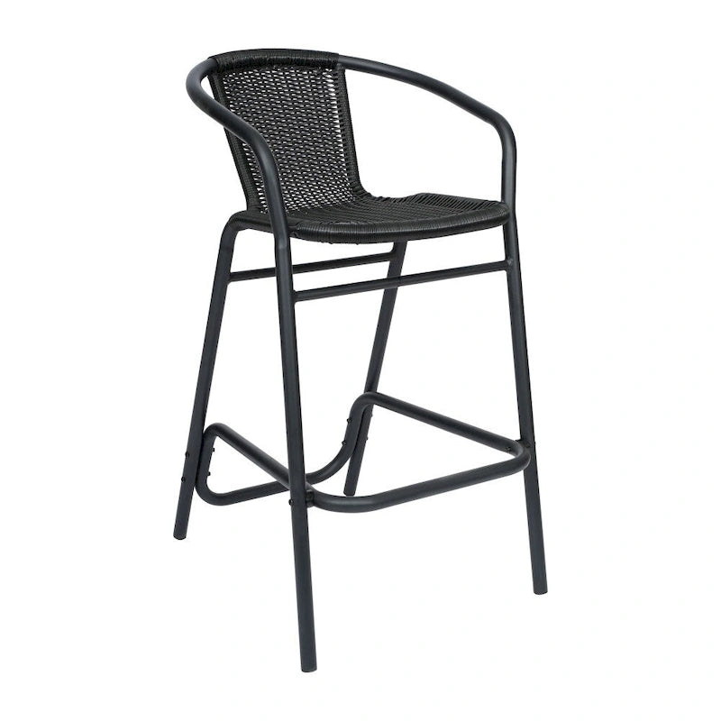 Tabourets de bar en rotin intérieur/extérieur, lot de 2