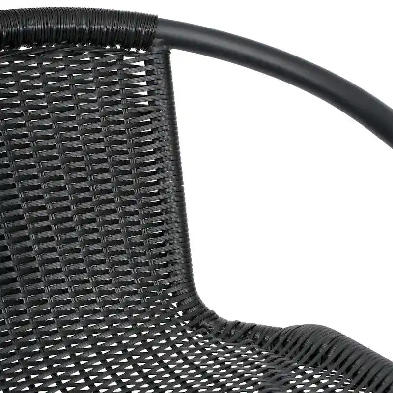 Tabourets de bar en rotin intérieur/extérieur, lot de 2