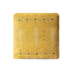 Pouf Ottoman abstrait jaune de 45 cm
