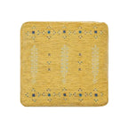 Pouf Ottoman abstrait jaune de 45 cm
