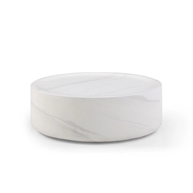 Table basse ronde en fibre de verre de 31,49" – Aucun assemblage requis