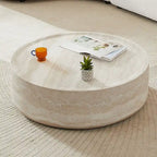 Table basse ronde en fibre de verre de 31,49" – Aucun assemblage requis