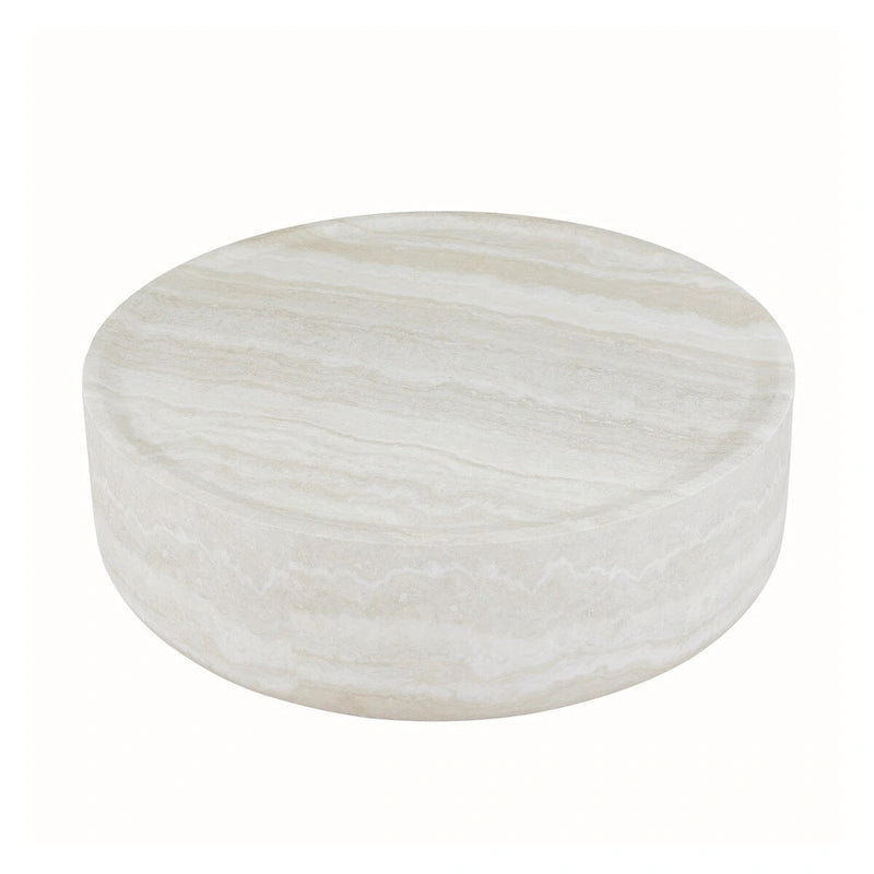 Table basse ronde en fibre de verre de 31,49" – Aucun assemblage requis