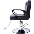 Fauteuil de salon hydraulique avec dossier inclinable et assise large