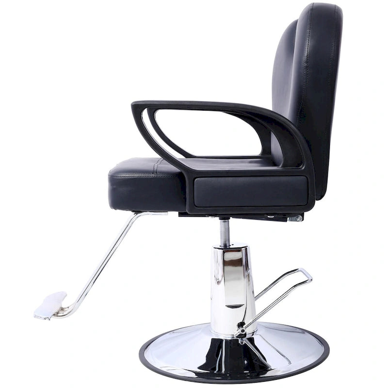 Fauteuil de salon hydraulique avec dossier inclinable et assise large