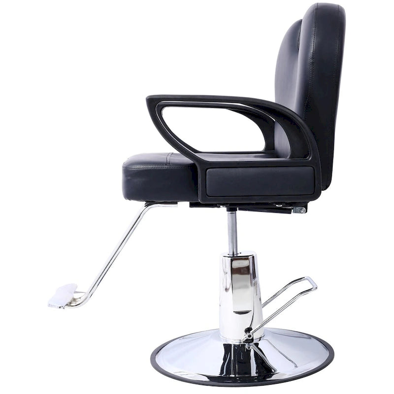 Fauteuil de salon hydraulique avec dossier inclinable et assise large