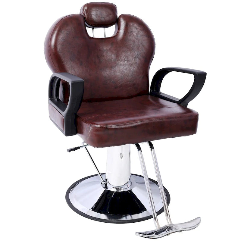 Fauteuil de salon hydraulique avec dossier inclinable et assise large