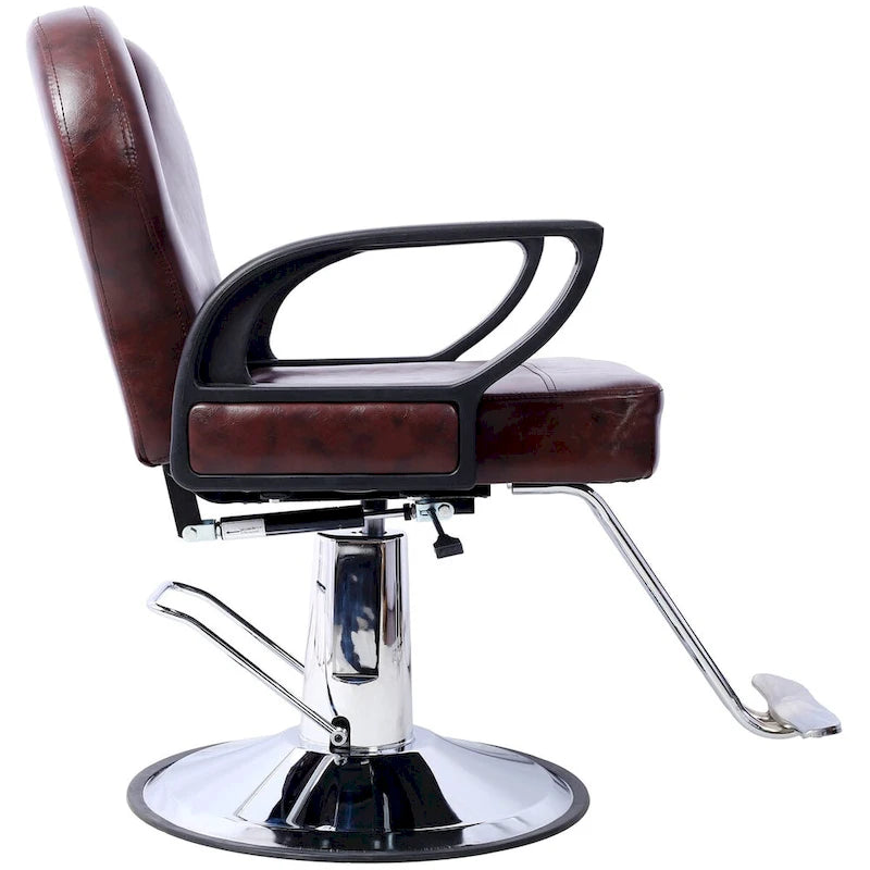 Fauteuil de salon hydraulique avec dossier inclinable et assise large