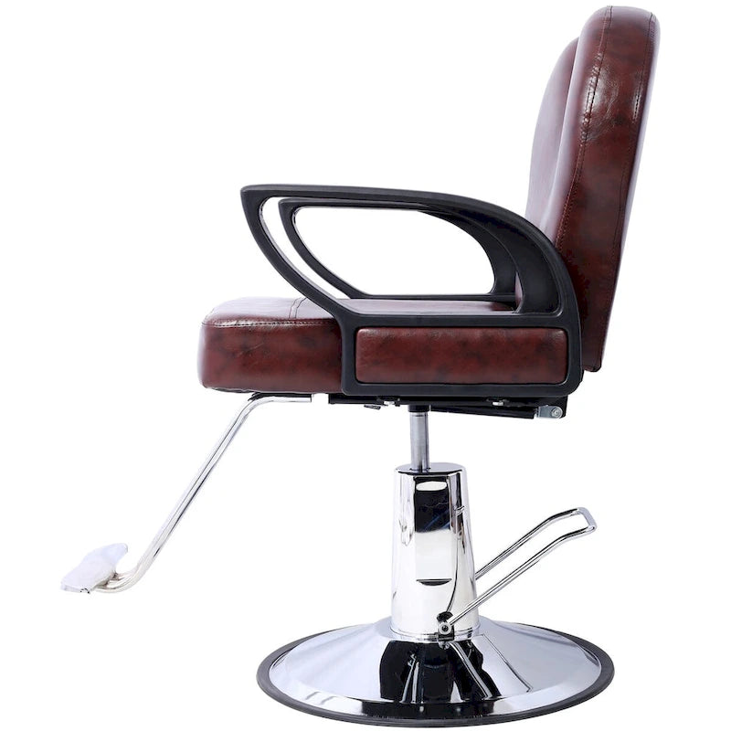 Fauteuil de salon hydraulique avec dossier inclinable et assise large