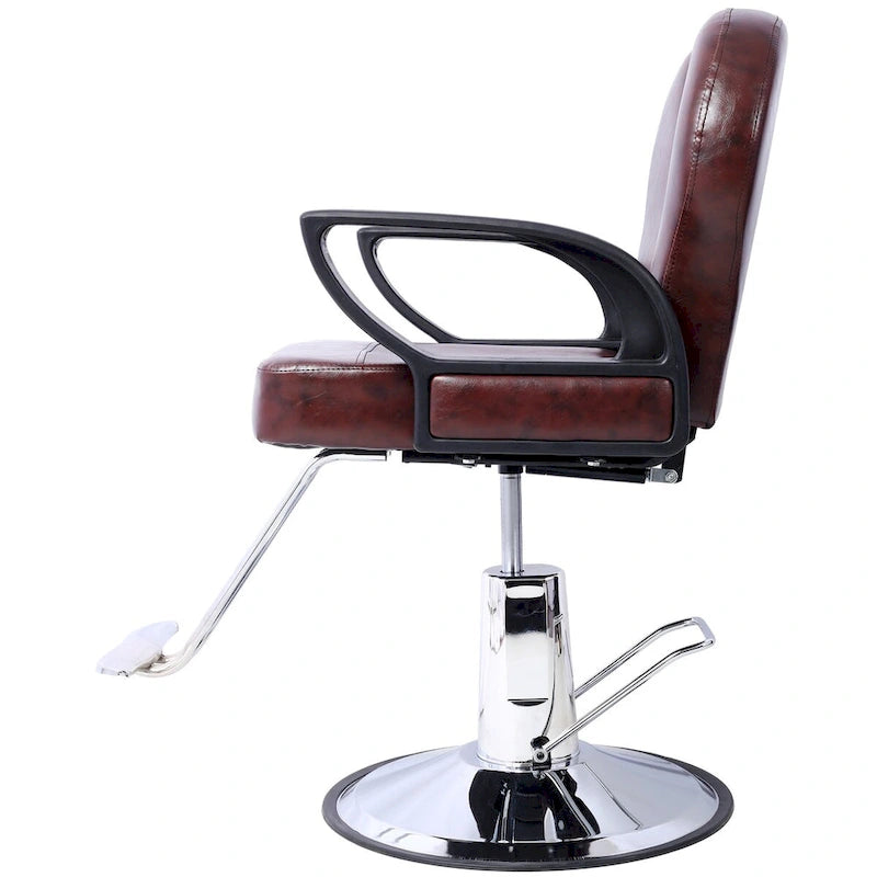 Fauteuil de salon hydraulique avec dossier inclinable et assise large