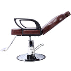 Fauteuil de salon hydraulique avec dossier inclinable et assise large