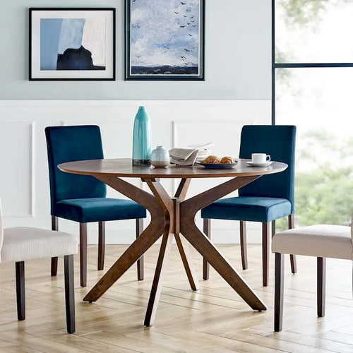 Crossroads 47 Round Wood Dining Table