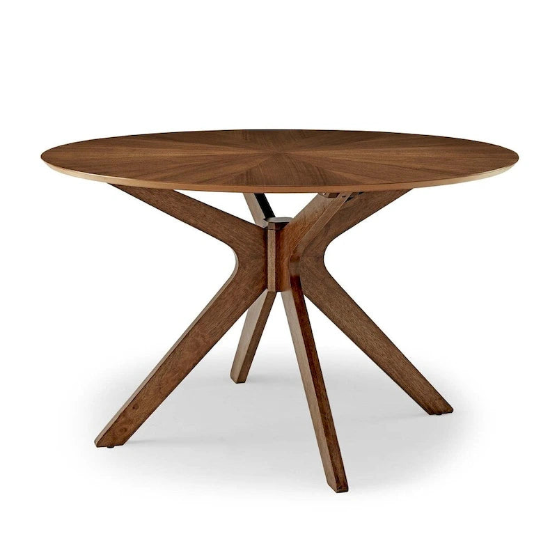 Table à manger ronde en bois de 47 po