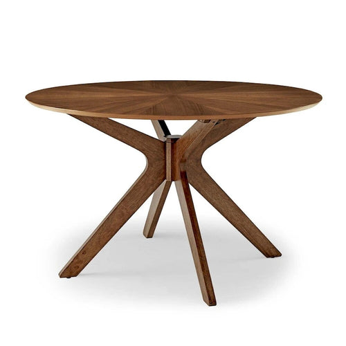 Table à manger ronde en bois de 47 po