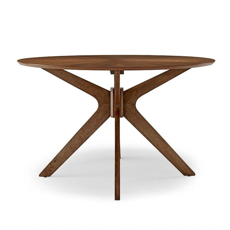 Table à manger ronde en bois de 47 po