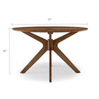 Table à manger ronde en bois de 47 po
