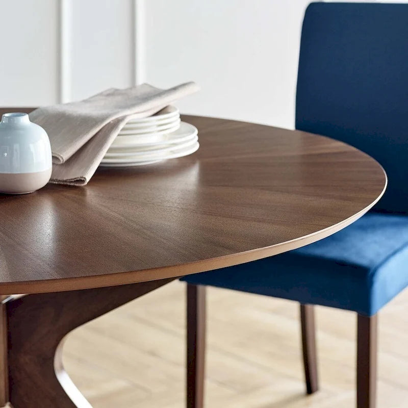 Table à manger ronde en bois de 47 po