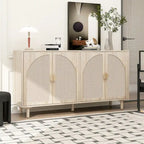 Meuble de rangement 4 portes avec étagère réglable