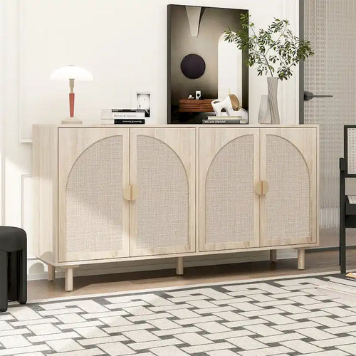 Meuble de rangement 4 portes avec étagère réglable