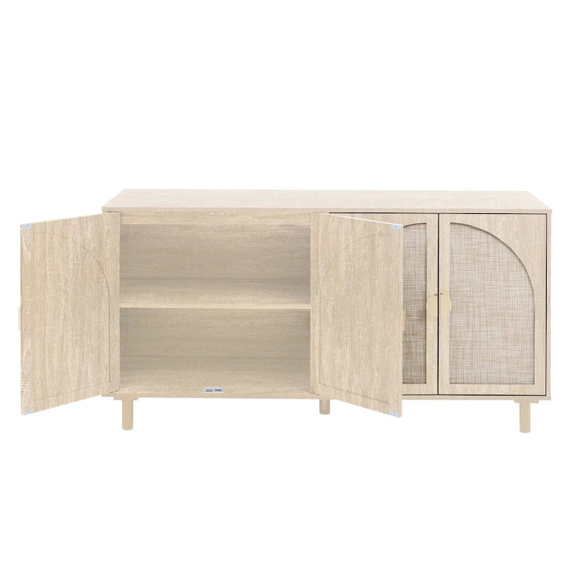 Meuble de rangement 4 portes avec étagère réglable