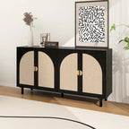 Meuble de rangement 4 portes avec étagère réglable