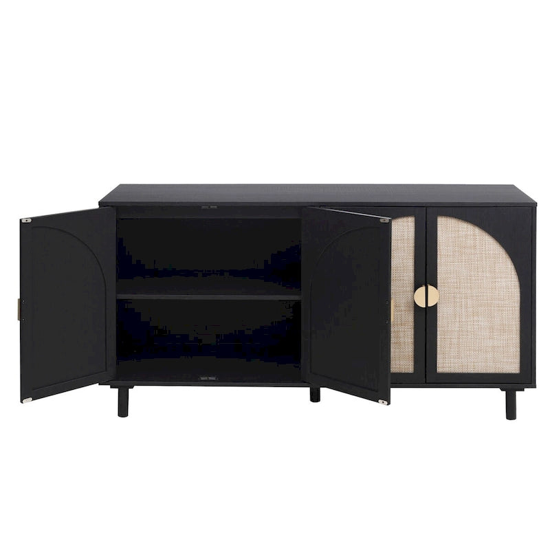 Meuble de rangement 4 portes avec étagère réglable