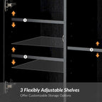 Meuble d'appoint deux portes style Mid-Century avec motif chevrons