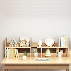 Bureau d'étude en bois pour enfants avec étagère et tiroirs