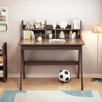 Bureau d'étude en bois pour enfants avec étagère et tiroirs