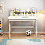 Bureau d'étude en bois pour enfants avec étagère et tiroirs