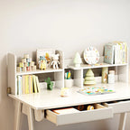 Bureau d'étude en bois pour enfants avec étagère et tiroirs