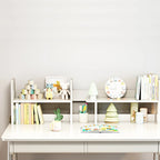 Bureau d'étude en bois pour enfants avec étagère et tiroirs