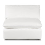 Canapé modulable Davos en L 4 places en coton blanc