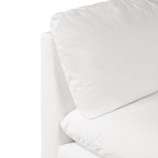 Canapé modulable Davos en L 4 places en coton blanc