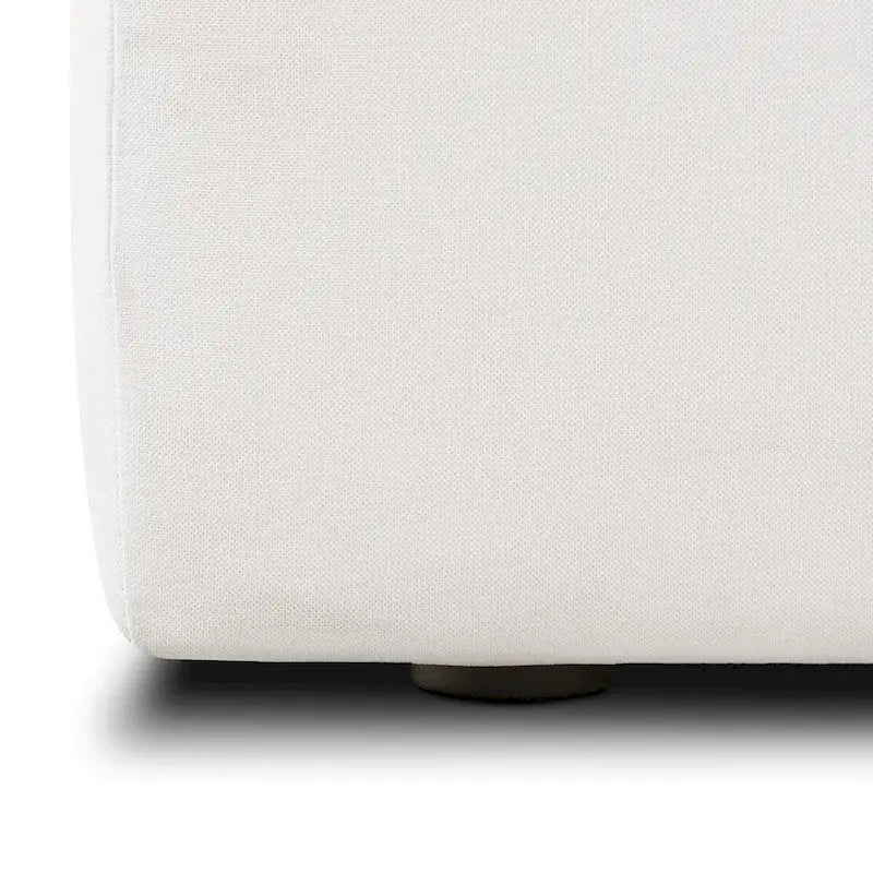 Canapé modulable Davos en L 4 places en coton blanc