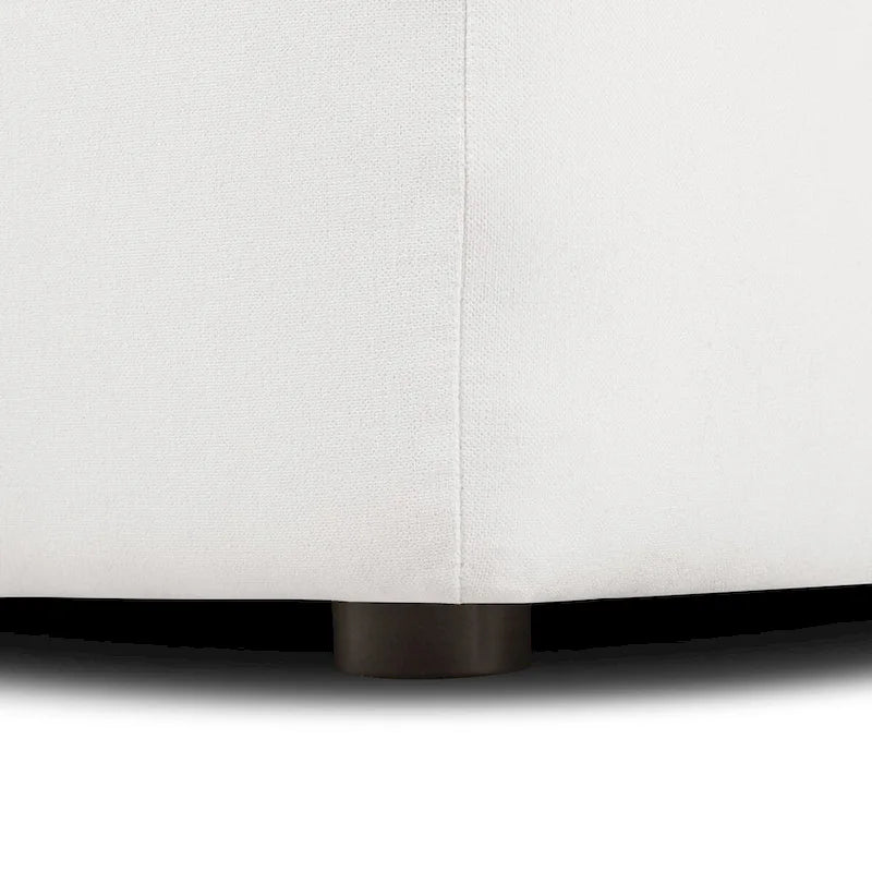 Canapé modulable Davos en L 4 places en coton blanc