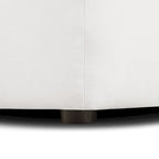 Canapé modulable Davos en L 4 places en coton blanc