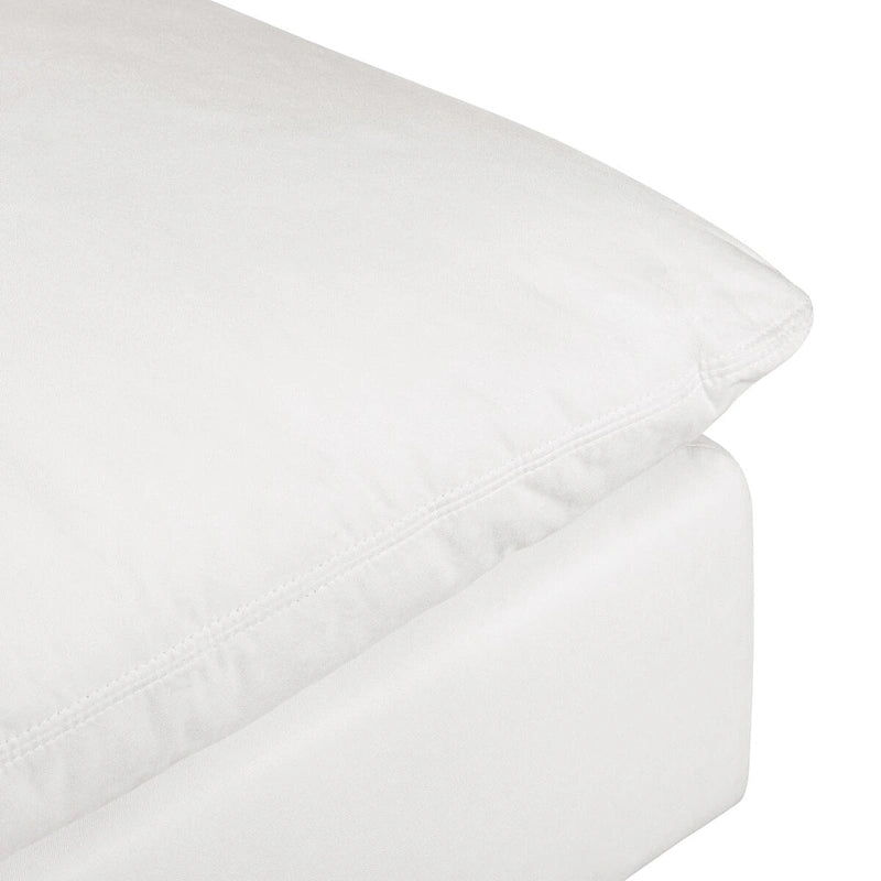 Canapé modulable Davos en L 4 places en coton blanc