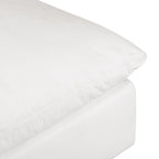 Canapé modulable Davos en L 4 places en coton blanc