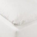 Canapé modulable Davos en L 4 places en coton blanc