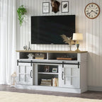 Meuble TV de 58 pouces avec armoire de rangement et étagères ouvertes