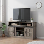 Meuble TV de 58 pouces avec armoire de rangement et étagères ouvertes