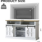 Meuble TV de 58 pouces avec armoire de rangement et étagères ouvertes