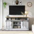 Meuble TV de 58 pouces avec armoire de rangement et étagères ouvertes