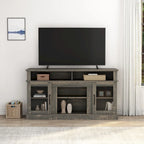 Meuble TV de 58 pouces avec armoire de rangement et étagères ouvertes