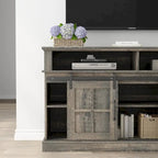 Meuble TV de 58 pouces avec armoire de rangement et étagères ouvertes