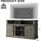 Meuble TV de 58 pouces avec armoire de rangement et étagères ouvertes
