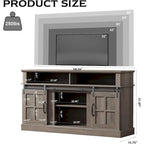 Meuble TV de 58 pouces avec armoire de rangement et étagères ouvertes